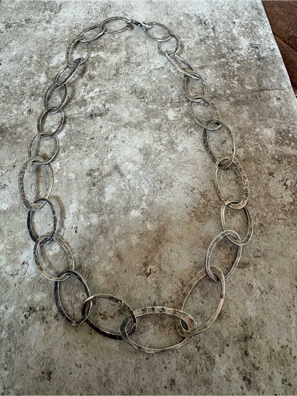 Silpada Sterling Silver Hammered Link Necklace